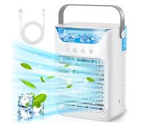 Refroidisseurs d'air portables, humidificateur avec réservoir d'eau et brume froide, ventilateur de refroidissement avec minuterie automatique pour la maison, le bureau et la chambre