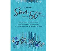 Regal Publishing C80769 Carte d'anniversaire moderne pour 50e fils 22,9 x 15,2 cm