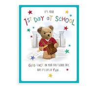 Regal Publishing C80980 Carte d'école Motif premier jour à l'école Bleu sarcelle 20,3 x 15,2 cm