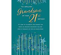 Regal Publishing Carte d'anniversaire 21e petit-fils 22,9 x 15,2 cm