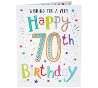 Regal Publishing Modern Milestone Carte d'anniversaire 70 ans Blanc 20,3 x 15,2 cm