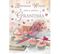 Regal Publishing Piccadilly Carte d'anniversaire traditionnelle pour grand-mère, gâteaux - 20,3 x 15,2 cm