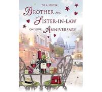 Regal Publishing Superbe carte d'anniversaire colorée relaxante au soleil pour frère et belle-sœur
