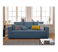 Bestmobilier Canapé droit 3 places convertible - Ardoise