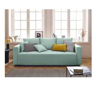 Canape droit BEST MOBILIER 3 places en polyester bleu 89 x 207 x 71 cm Bleu ciel G