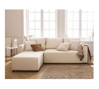 Regala - canapé d'angle réversible - 4 places - convertible avec coffre - en tissu - Beige