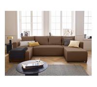 Bestmobilier Canapé panoramique Regala - Marron