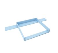 regalik Plan à Langer avec Plateau pour Hemnes d'IKEA, Extension pour Table à Langer pour Commode 50x160 cm, Amovible, Plan à Langer avec Façades Droites, Bleu