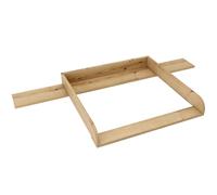 regalik Plan à Langer avec Plateau pour Hemnes d'IKEA, Table à langer pour Commode 50x160 cm, Plan à Langer avec Façades arrondis, Oak