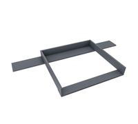 regalik Plan à Langer avec Plateau pour Hemnes d'IKEA, Table à Langer pour Commode 50x160 cm, Plan à Langer avec Façades droits, Graphite