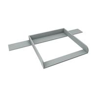 regalik Plan à Langer avec Plateau pour Hemnes d'IKEA, Table à Langer pour Commode 50x160 cm, Plan à Langer avec Façades arrondis, Gris cendré