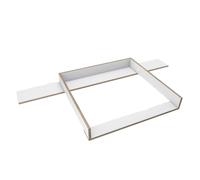 regalik Plan à Langer avec Plateau pour Hemnes d'IKEA, Table à Langer pour Commode 50x160 cm, Plan à Langer avec Façades droits, Blanc Super Bois