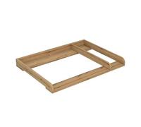 regalik Plan à Langer Compartimenté pour Malm d'IKEA, Prof. 48cm, Chêne | Plan à langer avec compartiment, amovible, façade arrondie, 80 x 72 cm, montage facile, facile d'entretien