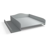 regalik Plan à langer pour machine à laver - Table à langer 60x70 cm - Plateau en bois stratifié - Gris - Plan à langer sûr et peu encombrant