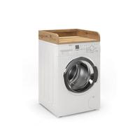 regalik Plan de Travail pour Lave-linge 12 x 60 x 60 cm, Chêne Evoke | Solution gain de place pour salle de bain et buanderie, surface facile d'entretien, rangement supplémentaire