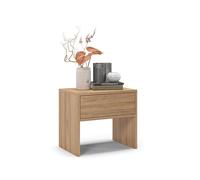 regalik Table de Chevet 1 Tiroir 50 x 45 x 35 cm, Chêne, pour Chambre | Forme compacte, surface facile d'entretien, polyvalent comme table d'appoint, chevet ou petite table de salon