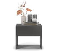 regalik Table de Chevet 1 Tiroir 50 x 45 x 35 cm, Graphite, pour Chambre | Forme compacte, surface facile d'entretien, polyvalent comme table d'appoint, chevet ou petite table de salon
