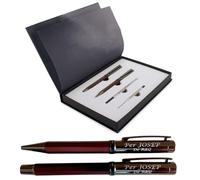 regalo grabado Parure Stylo et Roller Pierre Cardin Grenat Gravés Texte | Parure Pierre Cardin stylo et roller grenat gravés 2 lignes avec recharges, coffret livre et pochette cadeau en option