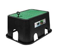 Regard de visite rectangulaire - 420x320x200 mm - Polypropylène - Vert/Noir - Pour 1 à 2 électrovannes