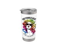 Regard féminin Medusa Lesbian Pride Gay LGBT LGBTQ Rainbow Gobelet isotherme en acier inoxydable double paroi