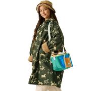 Regatta Peignoir à langer imperméable surdimensionné pour enfants, Chevaux kaki foncé, 5-9 ans