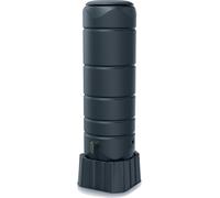 Regentonne Vuelta, ensemble de 110 litres, anthracite, dimensions : 39,6 x 39,6 x 130,5 cm, comprenant une base et un robinet en plastique. Réservoir d'eau en plastique, idéal pour balcon et terrasse,