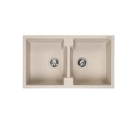 Reginox Amsterdam 20 Küchenspüle mit Doppelbecken beige metallic