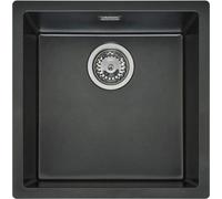Reginox Evier, Evier carré en granit Texel 40 Black Silvery 40x40 cm R34040