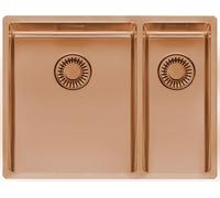 REGINOX R39212 Évier NEW YORK 34x40+18x40 Comfort Copper II, à partir d'une largeur de meuble de 60 cm / Intégration au plan de travail / Installation encastrée / Installation sous plan