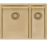 REGINOX R39229 Évier NEW YORK 34x40+18x40 Comfort Gold II, à partir d'une largeur de meuble de 60 cm / Installation encastrée au niveau du plan de travail / Installation sous plan