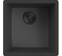 REGINOX R40287 Évier en granit "Regi Granite" modèle VERONA 40, couleur noir, pour meubles de largeur à partir de 45 cm / Évier à encastrer / Évier à poser