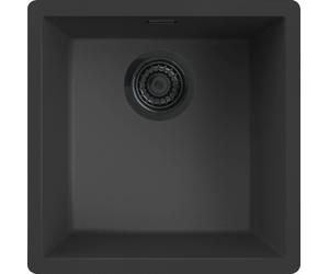 REGINOX R40287 Évier en granit "Regi Granite" modèle VERONA 40, couleur noir, pour meubles de largeur à partir de 45 cm / Évier à encastrer / Évier à poser
