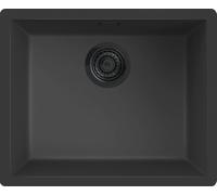 REGINOX R40294 Évier en granit "Regi Granite" VERONA 50, couleur noir, à partir d'une largeur de meuble de 60 cm / Évier à encastrer / Évier à poser