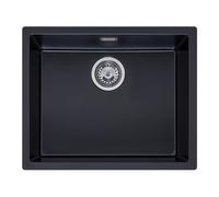 Reginox R34668 Evier à encastrer Regi Granit TEXEL 50x40 (L) PURE Black à partir d'une largeur d'armoire de 60 cm