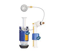 Regiplast 26500 Mécanisme de Chasse Double débit à câble + Robinet Flotteur uni 0500 NF CL 1, Blanc