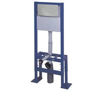 Regiplast 30650B Bâti-support autoportant double débit avec commande 3-6 L Blanc