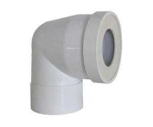 Regiplast Coude court femelle PVC - 100 x 125 mm - Blanc