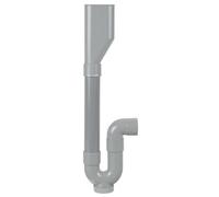 Regiplast SHD Siphon M.A.L PVC double sortie horizontale Gris | Siphon plastique M.A.L. - double entrée - Regiplast