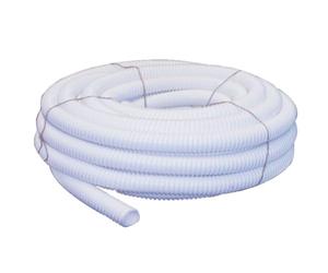 Regiplast T40 Tube de vidange PVC souple annelé Ø 40 + Rouleau de 20 m, Blanc