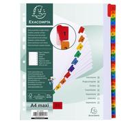 Registre A4 Maxi, lot de 10, cartonné 160 g/m², 31 intercalaires numérotés de 1 à 31, colorés
