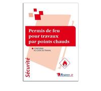 Registre de sécurité permis de feu pour travaux par points chauds, papier, 21 x 29,7 cm