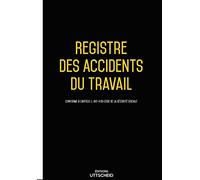 Registre des accidents du travail de 90 pages - Version 2026 - UTTSCHEID