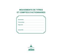 EXACOMPTA Registre des mouvements de titre, liste des actionnaires, 58 feuillets - Noir