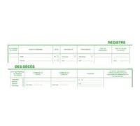 EXACOMPTA Registre 24x32cm des décès pour les hôpitaux, étab. sociaux (maisons de retraite) ou médico-sociaux - 100 pages