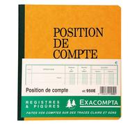 Registre piqûre position de compte Exacompta 950