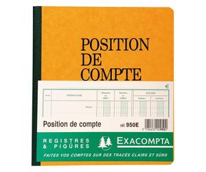 Registre piqûre position de compte Exacompta 950