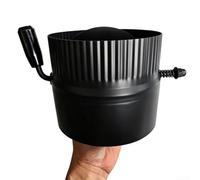 Registre pour cheminée 150mm Acier Résistant 560°C Registre pour | isolée silicone, reste froide au toucher, ajustement flux air gants, sécurité maximale(150 diameter)