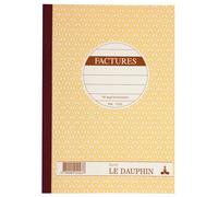 REGISTRES LE DAUPHIN Manifold autocopiant ''Facture'', double exemplaires 21x14,8 cm, 50 pages