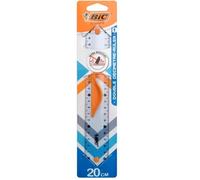 Règle 20 cm - Bic - Plastique semi-rigide - Ultra résistant - Pour enfants - Mixte