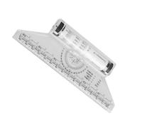 Règle à Dessin Multifonctionnelle à Rouleau, Mesure Parallèle | Plastique Blanc, Gabarit de Cercle et Rapporteur, Traits Droits, pour Design et Dessin